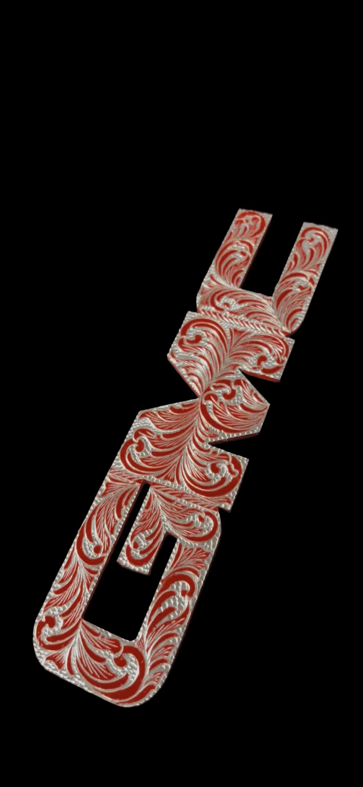 Premium Custom Engraved Candy Red GMC Front Emblem - Hand-Etched Automotive Art