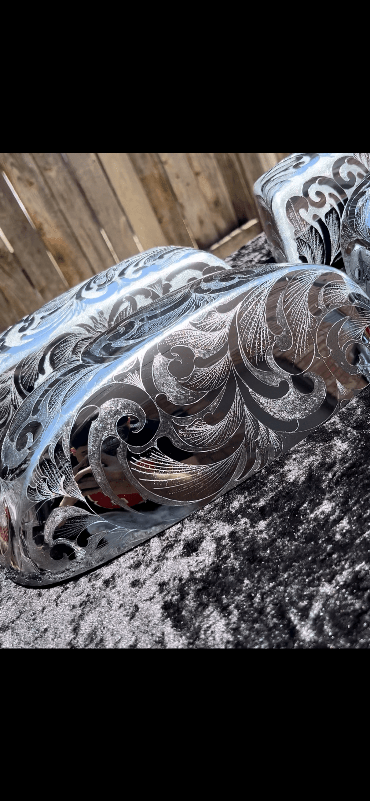 Premium Custom Engraved 2 pcs Mirror cap Hand made engraved 07-13/14-18 - Hand-Etched Automotive Art