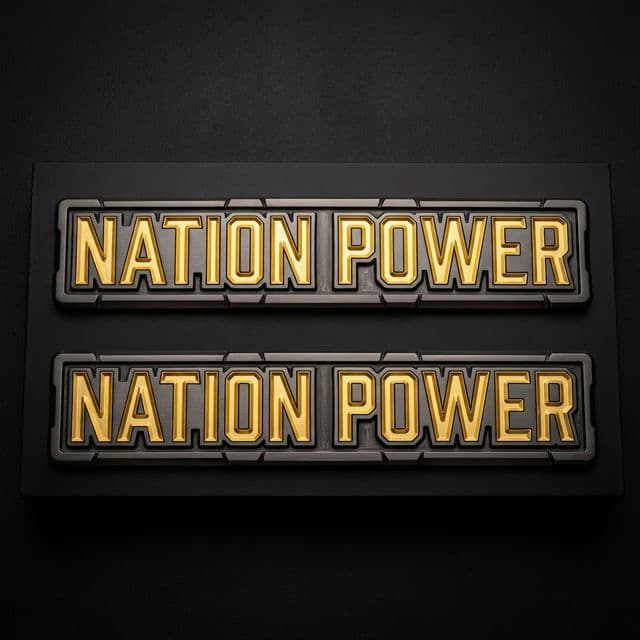Premium Custom Engraved RAM Nation Power Custom Hood Emblems - Hand-Etched Automotive Art